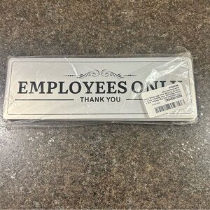 Employee Sign Two-pack Self Adhesive Signs New Waterproof Private Restricted